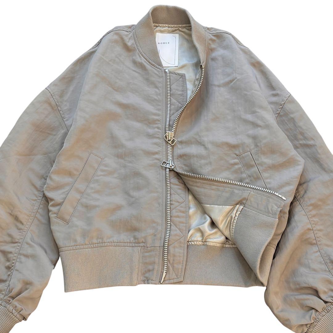 極美品　NOBLE 完売品 ヴィンテージナイロン MA-1 グレー
