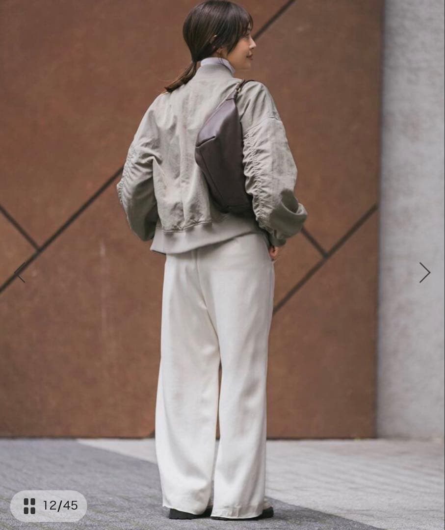 極美品　NOBLE 完売品 ヴィンテージナイロン MA-1 グレー