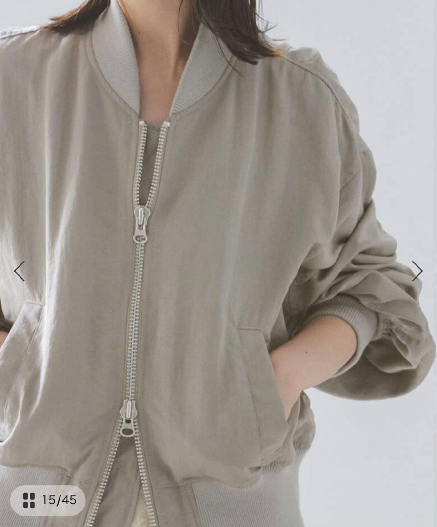 極美品　NOBLE 完売品 ヴィンテージナイロン MA-1 グレー