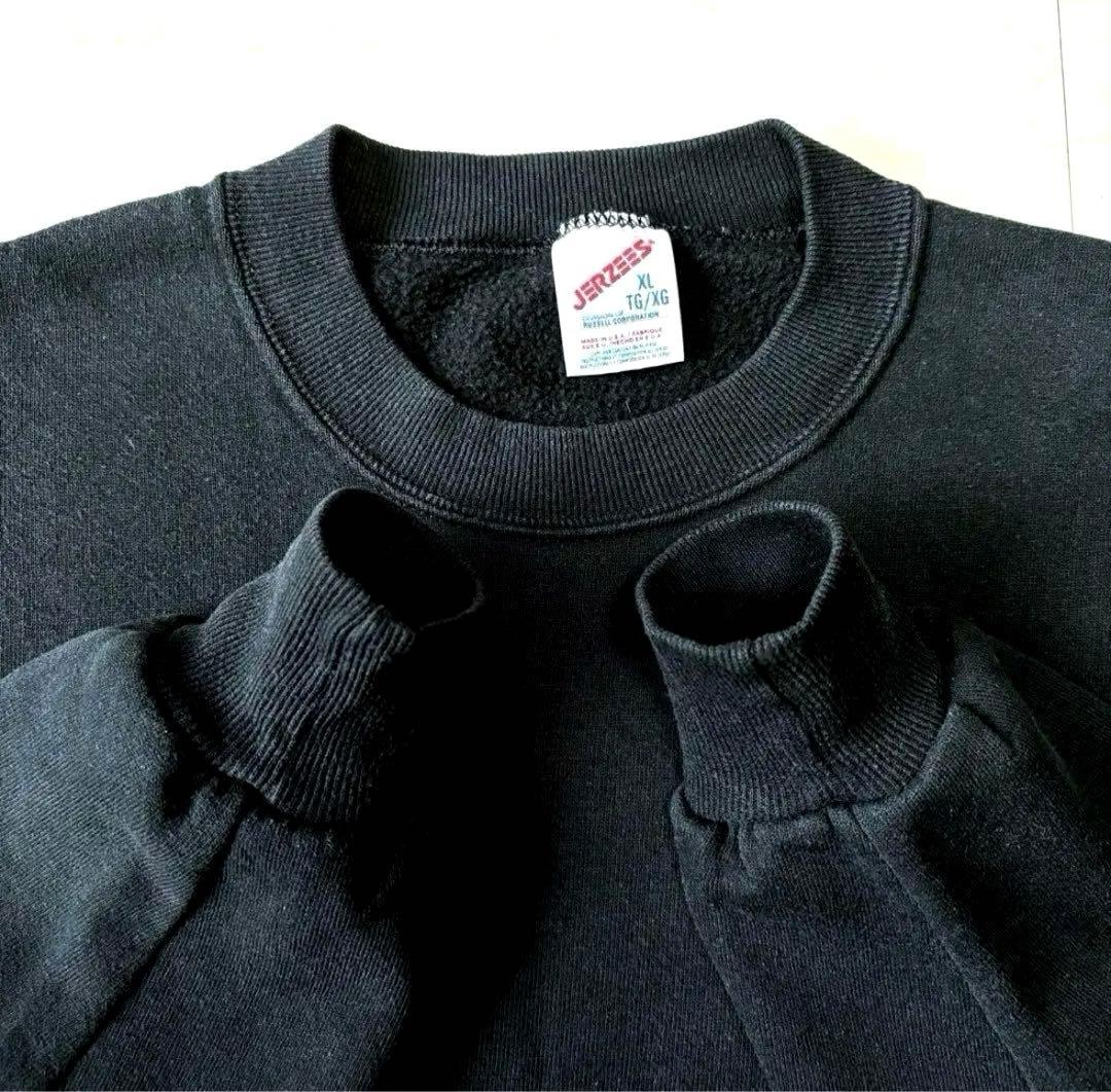 USA製 XL 美品 黒 90s ジャージーズ スウェット トレーナー