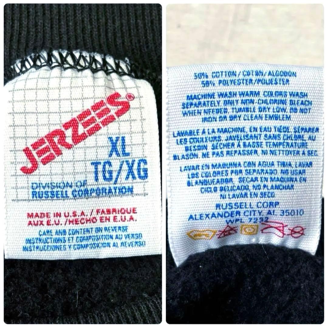 USA製 XL 美品 黒 90s ジャージーズ スウェット トレーナー