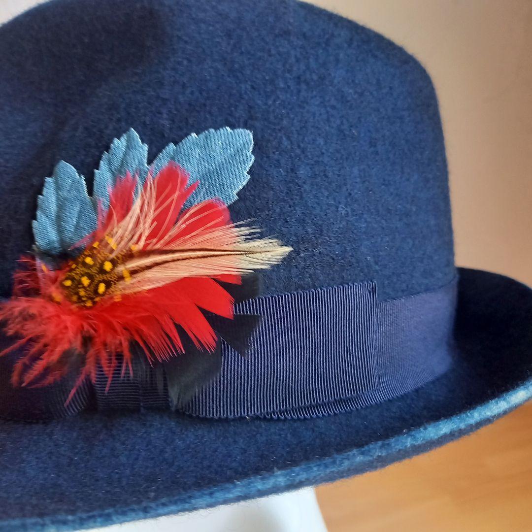 Kaori様 ウールハット 57㎝ 調節可ネイビー マーブル 他 ４点