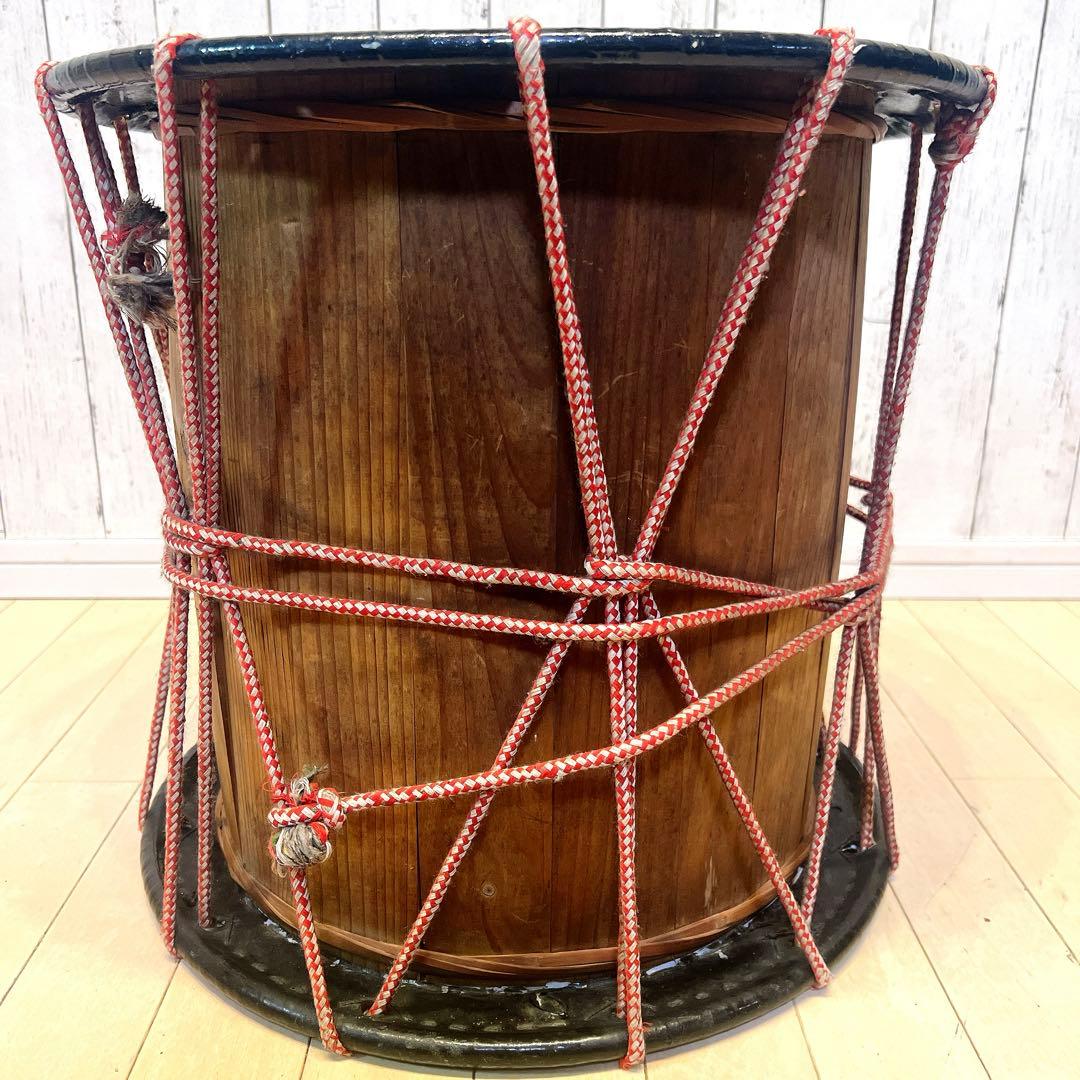 【良品】桶胴太鼓　和太鼓 打楽器　桶締め太鼓　桶太鼓