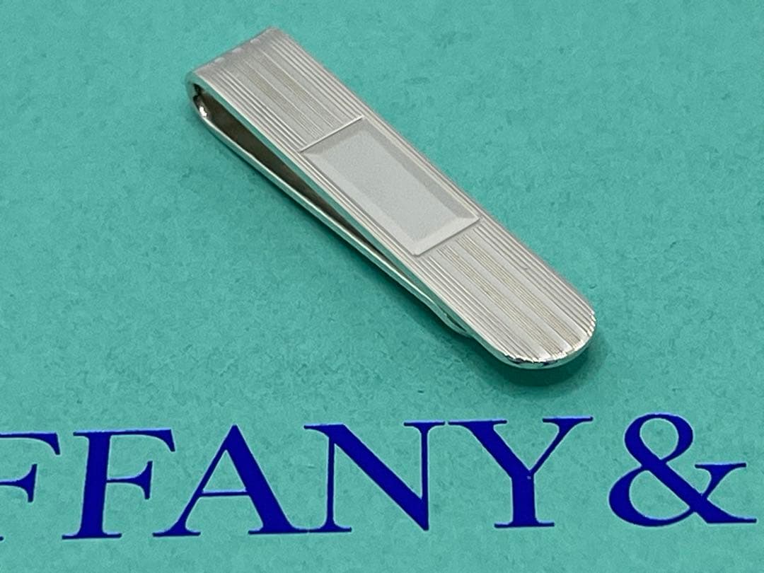 c466 美品　希少　ティファニー　エンジンターン　ネクタイピン　スモール925