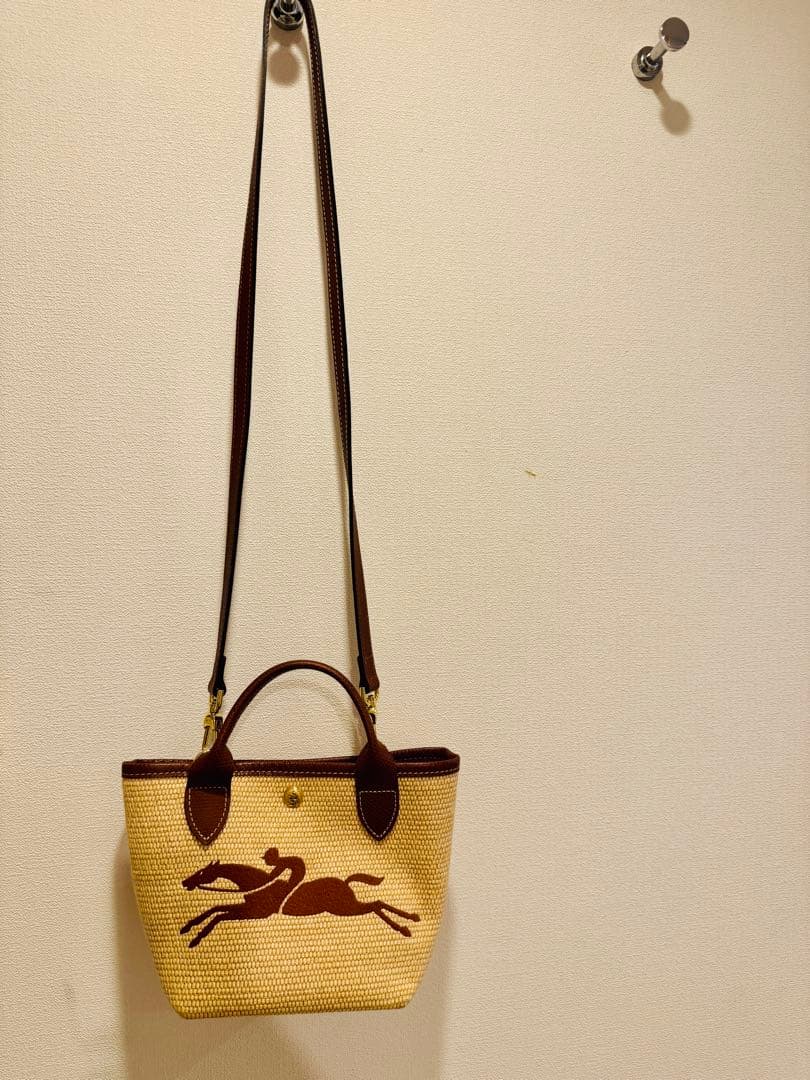 ロンシャン☆ル プリアージュ パリ サントロペ☆ブラウン☆かごバッグ☆ショルダー
