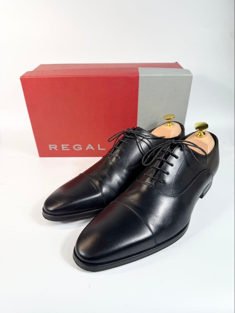 【極美品】REGAL　リーガル〈06AR〉ストレートチップ（25,5）革靴　黒