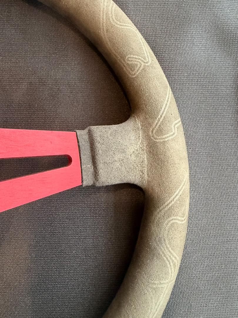 momo ステアリング U-02 ULTRA RED 純正ホーンボタン付き