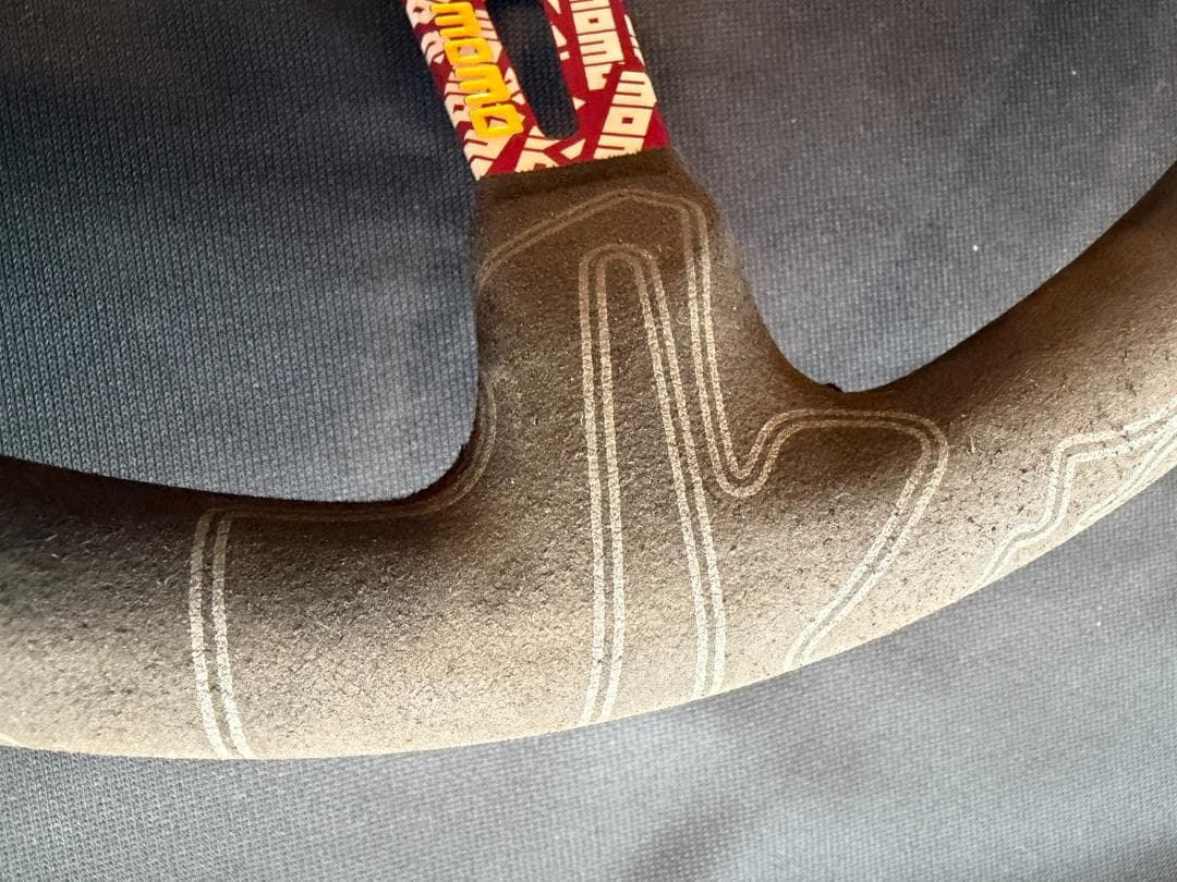 momo ステアリング U-02 ULTRA RED 純正ホーンボタン付き