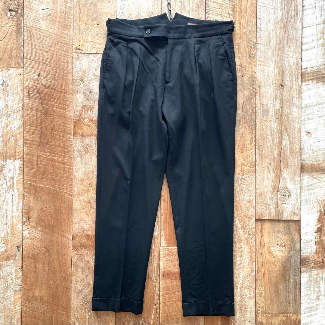 【美品】BERWICH scotch カノニコ ウール スラックス パンツ 48