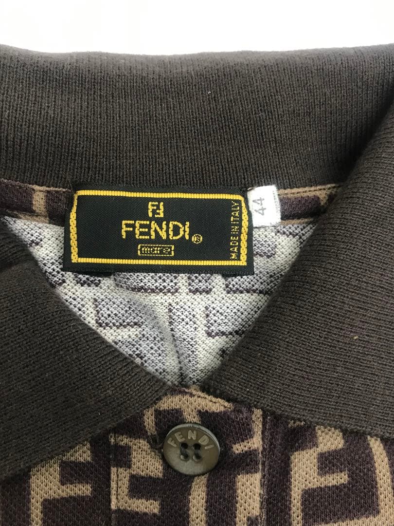 FENDI フェンディ ズッカ柄 半袖ポロシャツ サイズ44