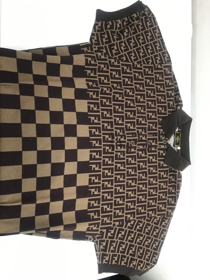 FENDI フェンディ ズッカ柄 半袖ポロシャツ サイズ44