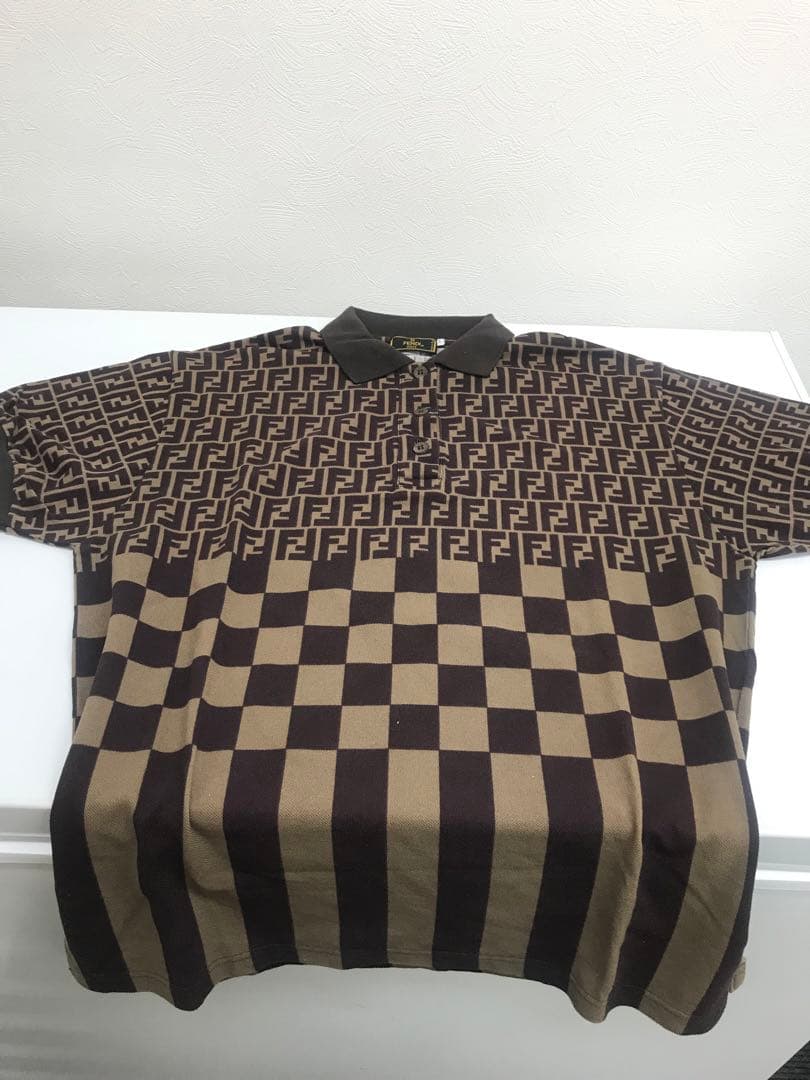 FENDI フェンディ ズッカ柄 半袖ポロシャツ サイズ44