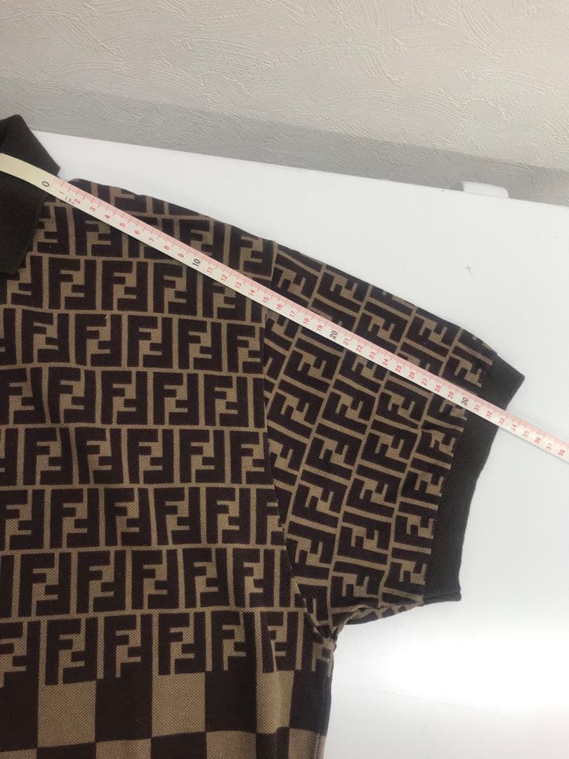 FENDI フェンディ ズッカ柄 半袖ポロシャツ サイズ44
