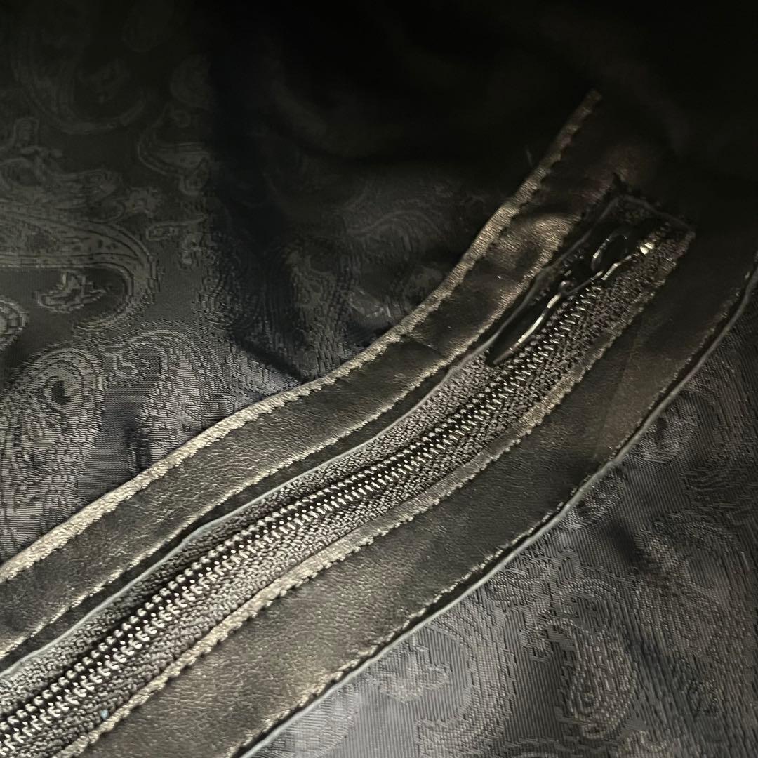 トートバッグ トート シンプル 本革 手作り クラフト 男女兼用　ブラック　一点