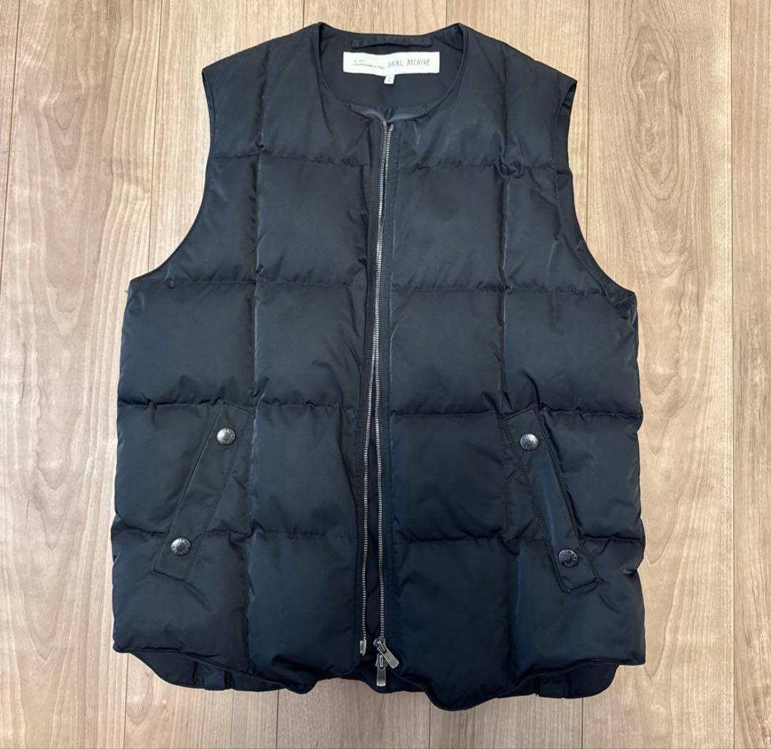 【美品】VAINL ARCHIVE バイナルアーカイブ ダウンベスト 黒 M