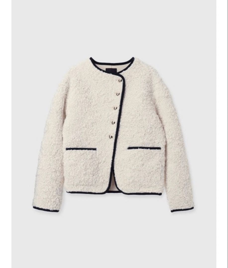 anuans ECOPELパイピングボアジャケット