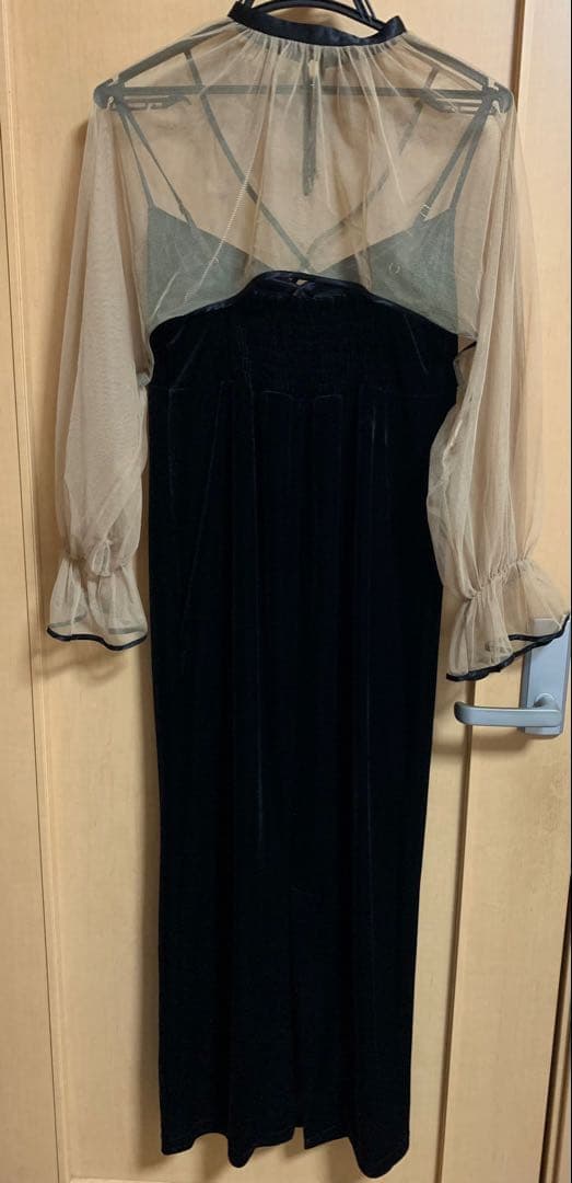 AMERI ベロアチュールドレス