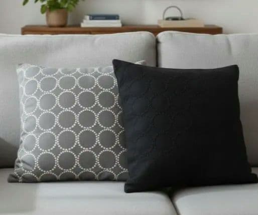 KAZKAZ❤パイピングクッションカバー❤black＆grey