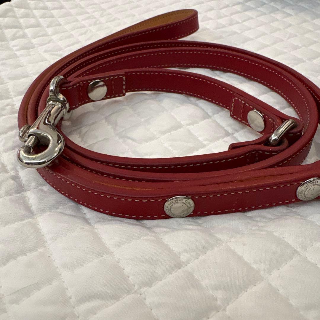 rarayan coach 首輪・リード　オールレザー　レッド