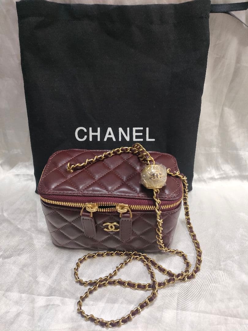 シャネル ショルダーバニティ バーガンディ ノベルティ