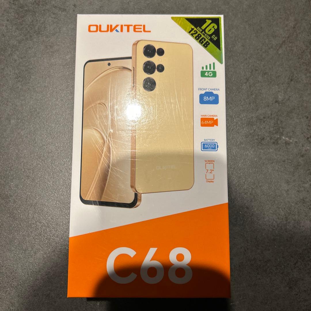 OUKITEL C68 Simフリー スマホ 本体 6000mAh パープル
