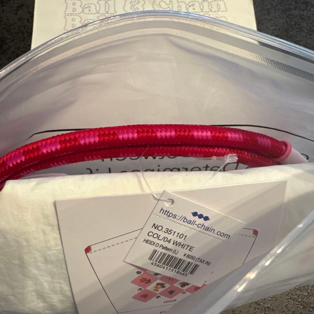 フェイラー　ボールアンドチェーン　チャーミング　ハイジ　エコバッグ　ホワイト　Ｌ