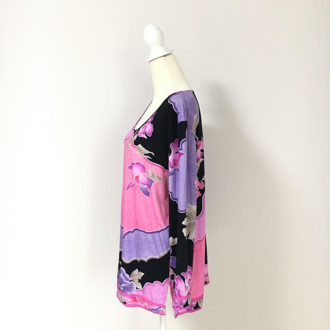 近年美品　LEONARD レオナール ストレッチ　チュニック　46