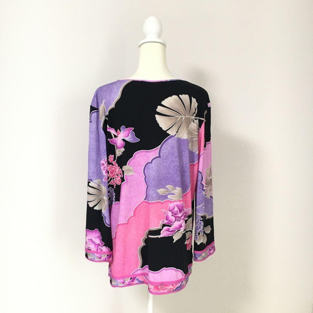 近年美品　LEONARD レオナール ストレッチ　チュニック　46