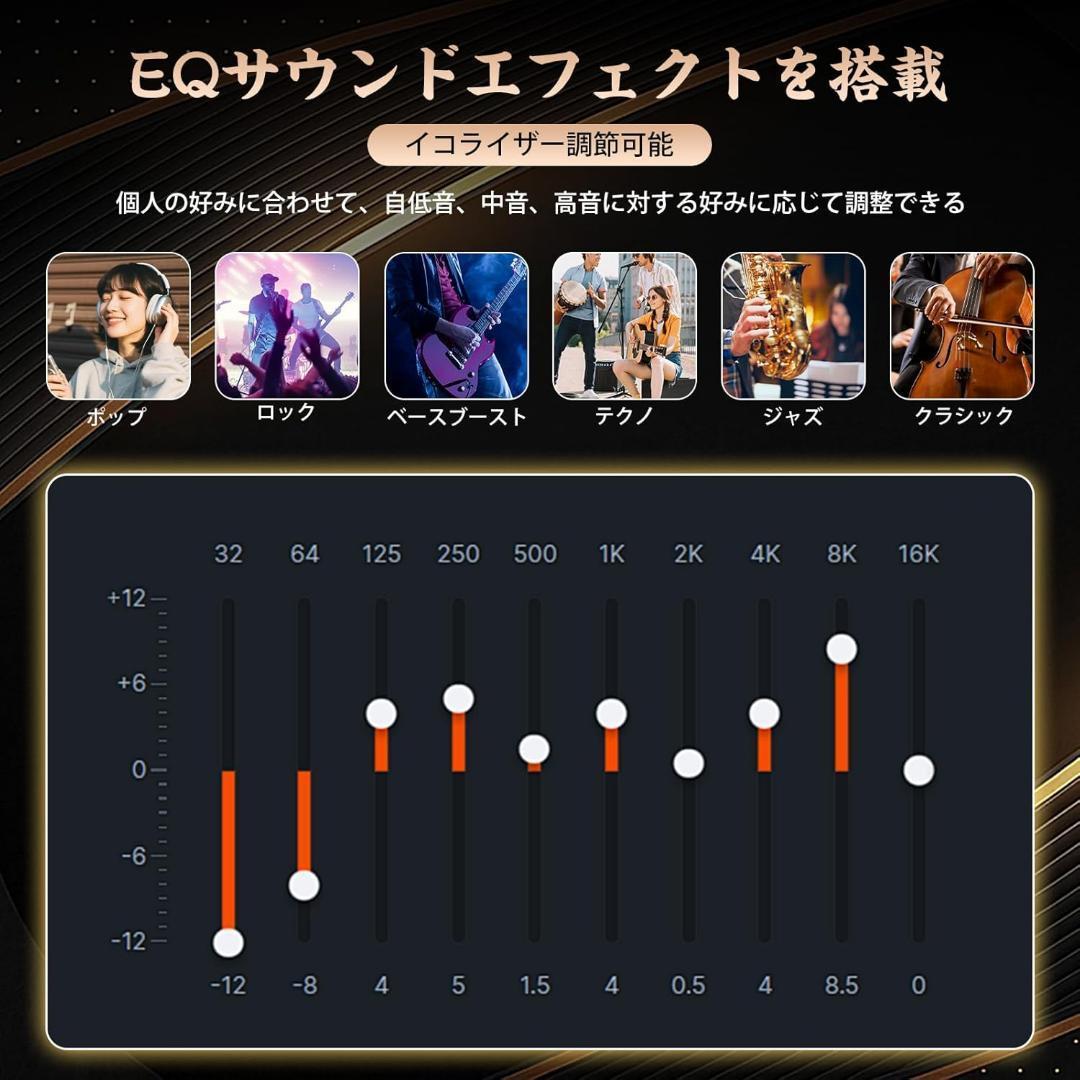 早い者勝ち❣️ MP3プレーヤー Bluethtooth5.3 ブラック 黒