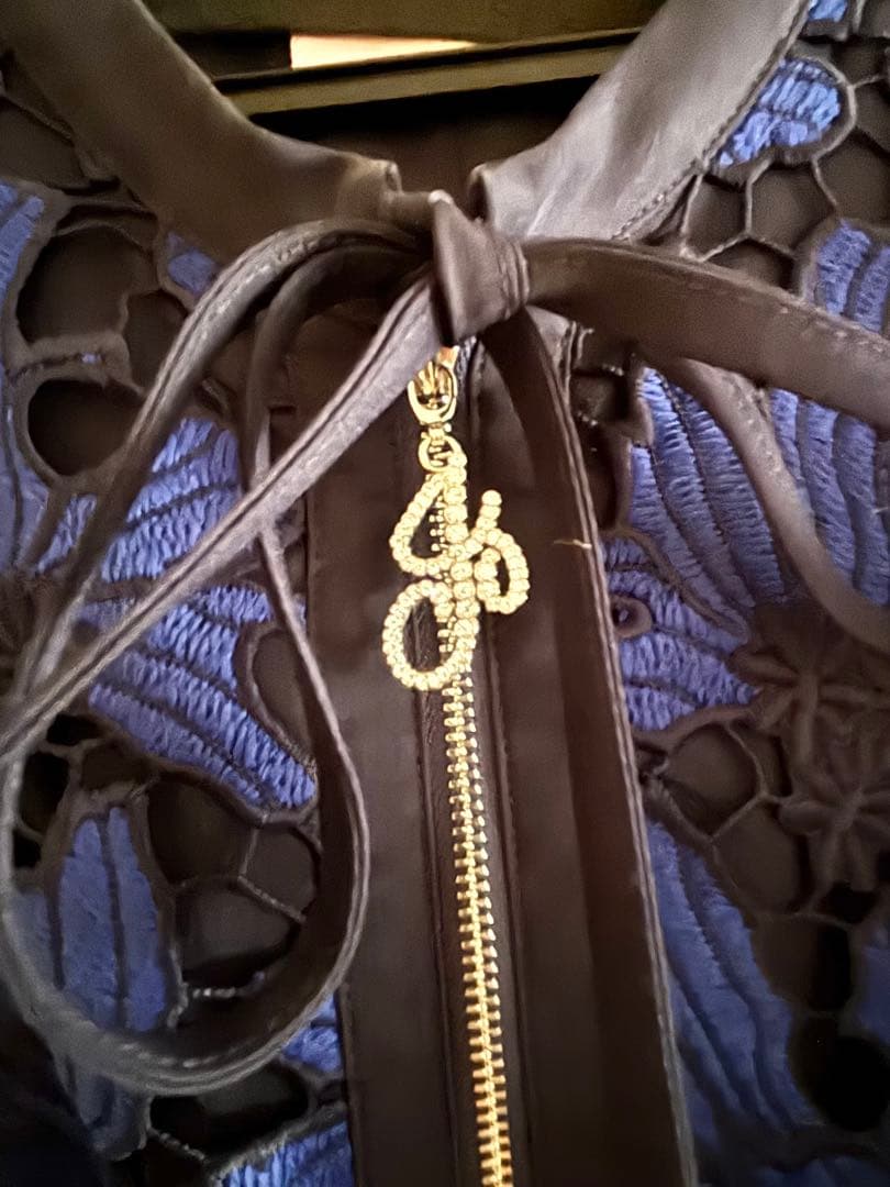 s*.様 SOBREソブレ❤︎新品同様美品ネイビーブルー レースタイトドレスジッ