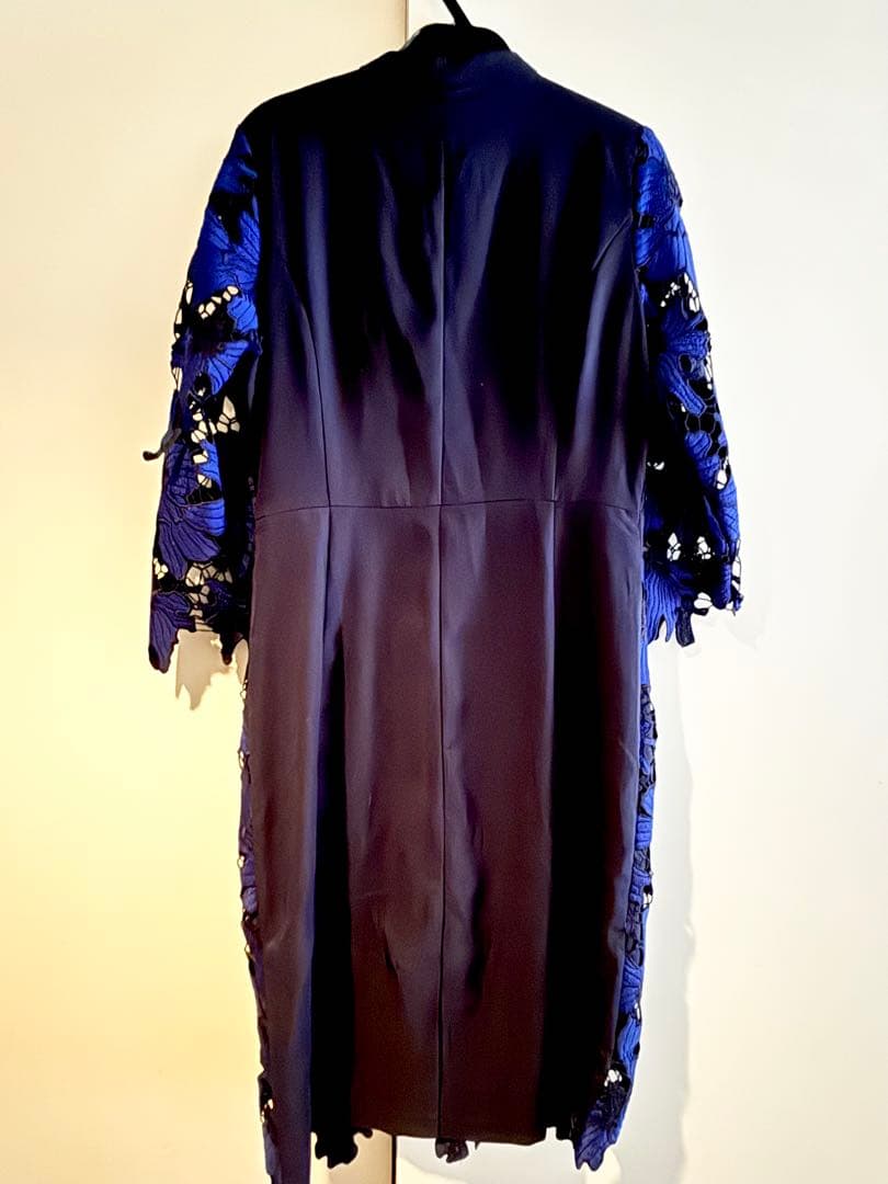 s*.様 SOBREソブレ❤︎新品同様美品ネイビーブルー レースタイトドレスジッ