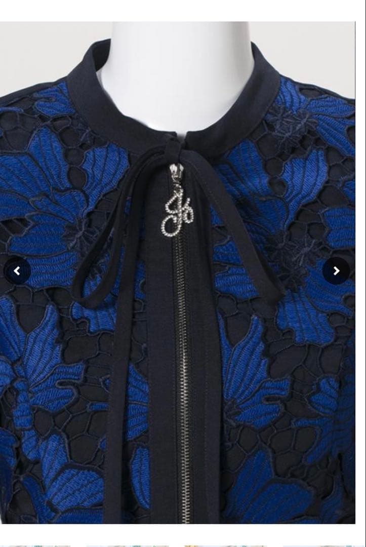 s*.様 SOBREソブレ❤︎新品同様美品ネイビーブルー レースタイトドレスジッ