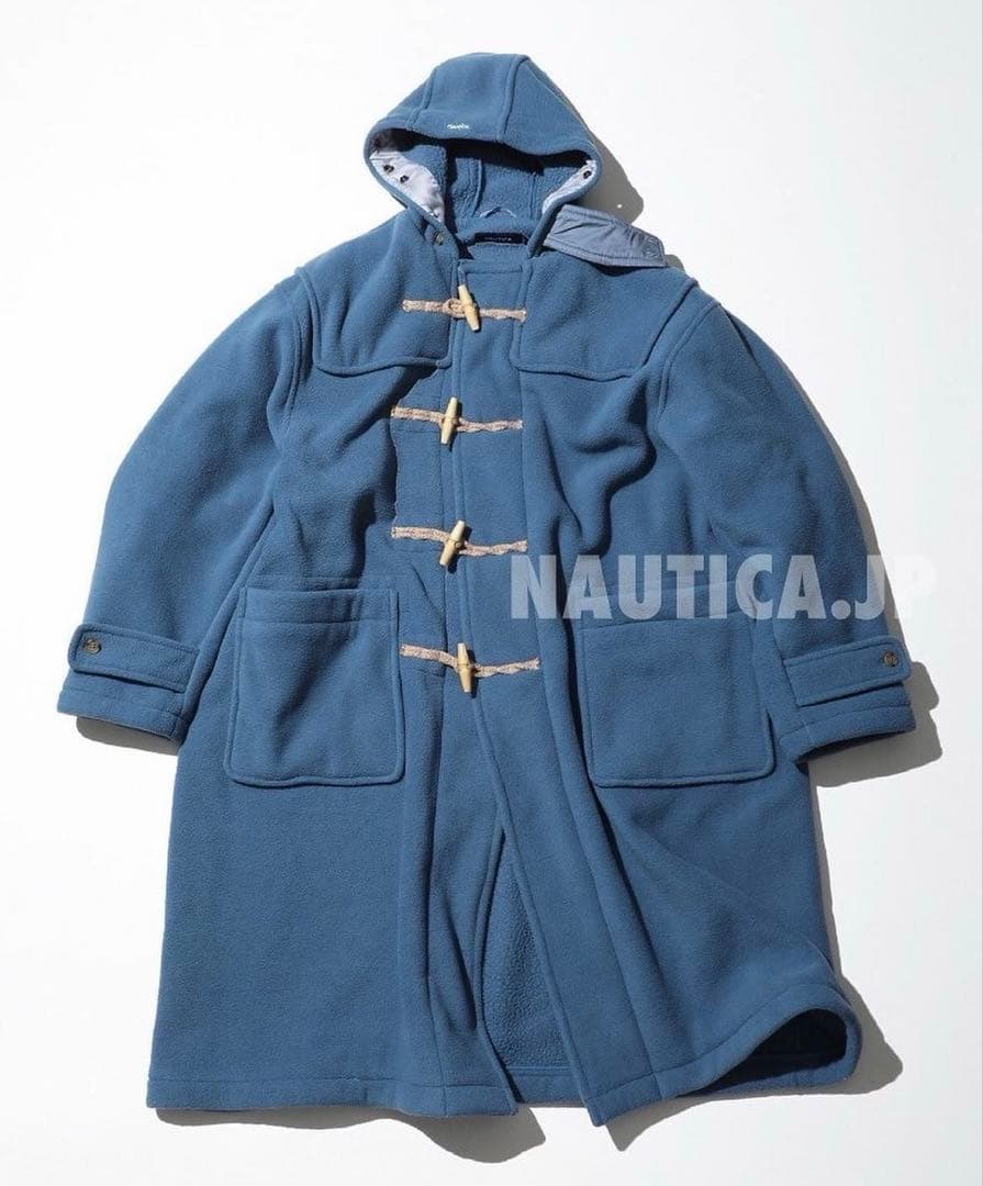 ヤ*ナ様 NAUTICA フリース ダッフルコート ブルー L