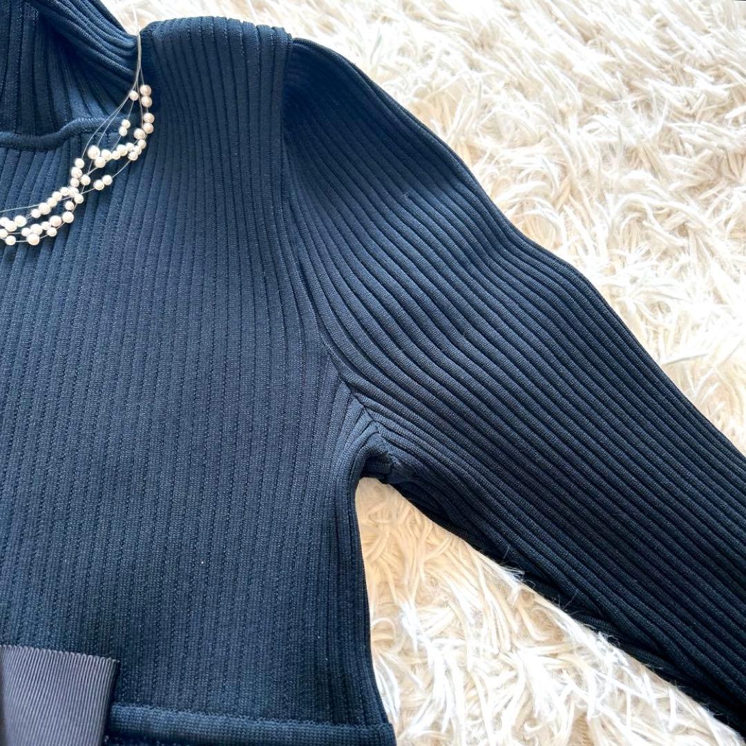 【極美品】エムズグレイシー　ニットロングワンピース　モールジャガード　38