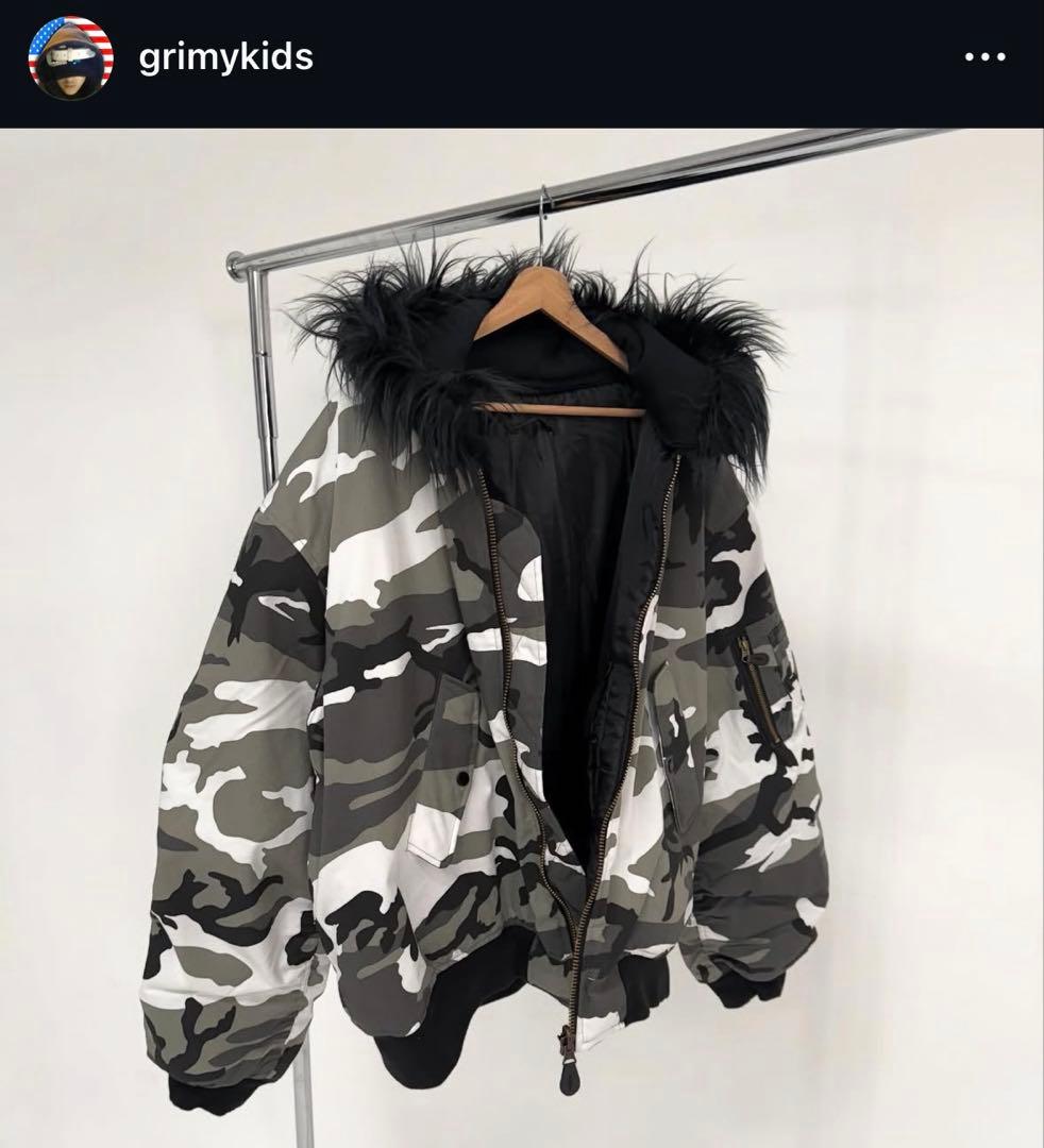 grimykids ファージャケット ホワイトカモ Molly santana