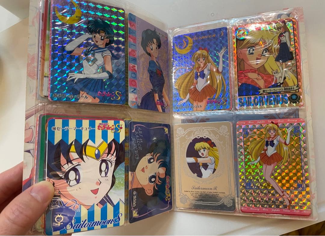 大値下げ！希少⭐️セーラームーンカードダス６３枚、ファイルケース