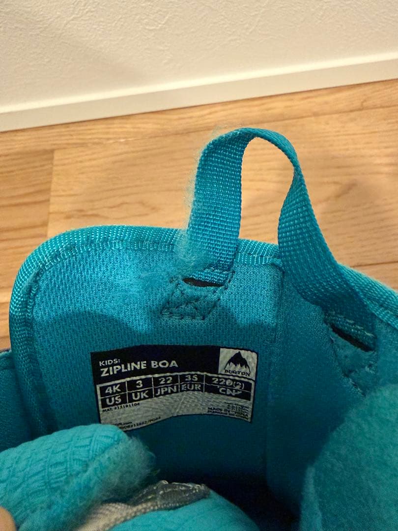 burton zipline boaキッズ　子ども用スノーボードブーツ グレー