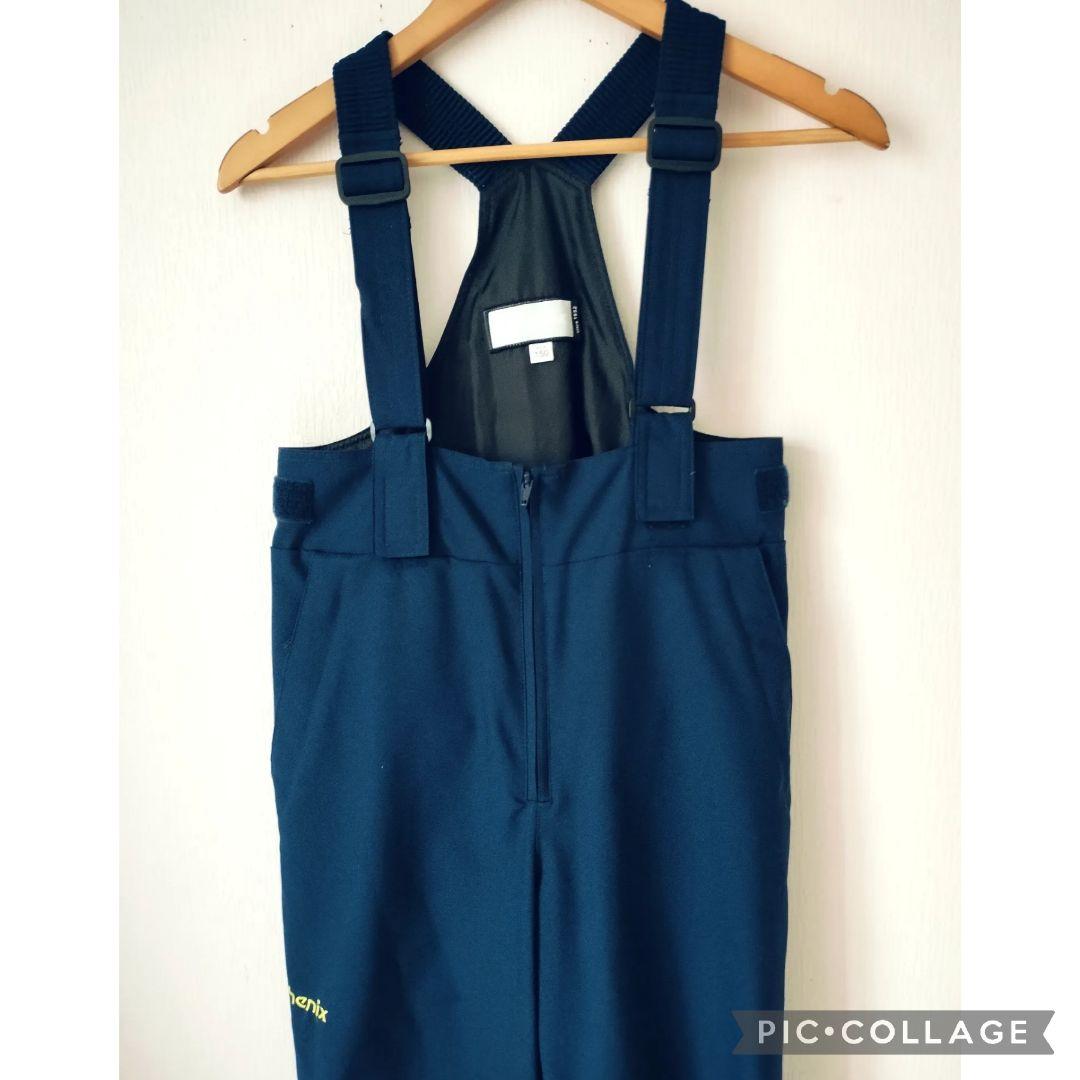 【美品】Phenix ガールズスキーウェア 150上下♡クリスタル花柄×ネイビー