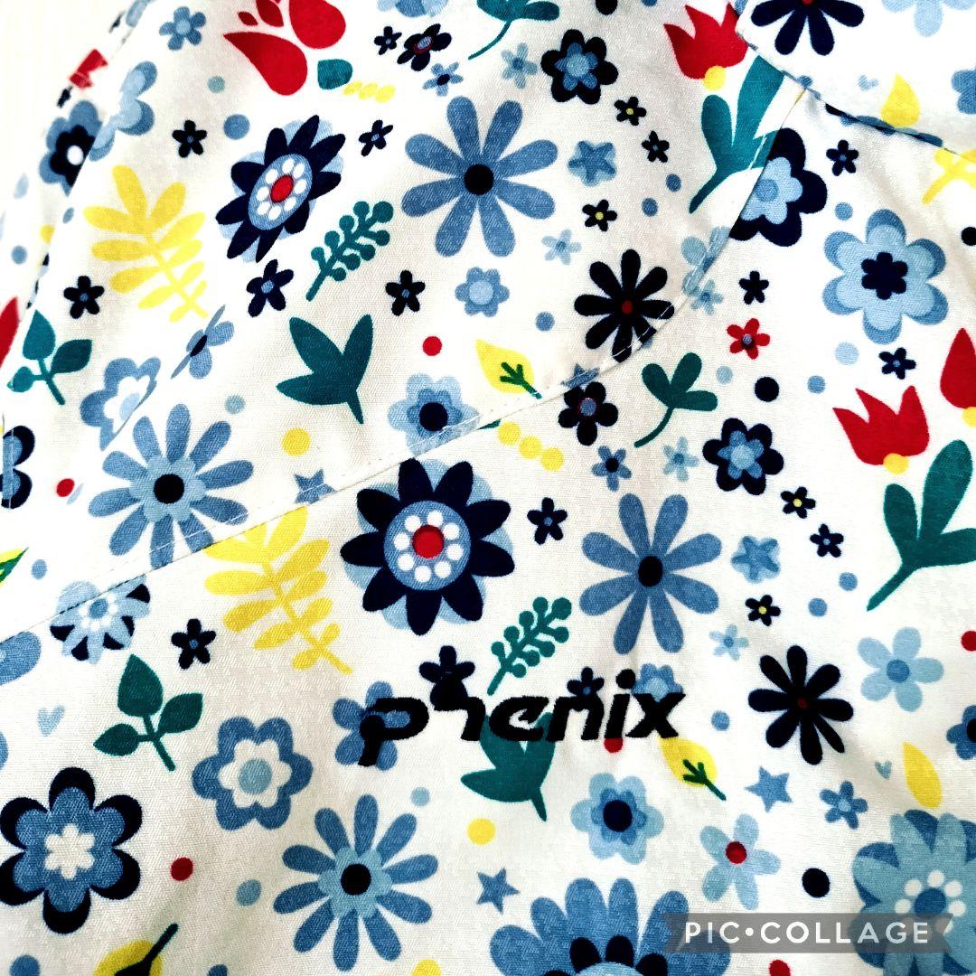 【美品】Phenix ガールズスキーウェア 150上下♡クリスタル花柄×ネイビー