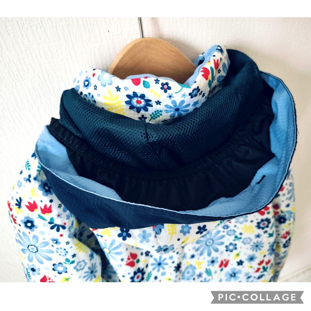 【美品】Phenix ガールズスキーウェア 150上下♡クリスタル花柄×ネイビー