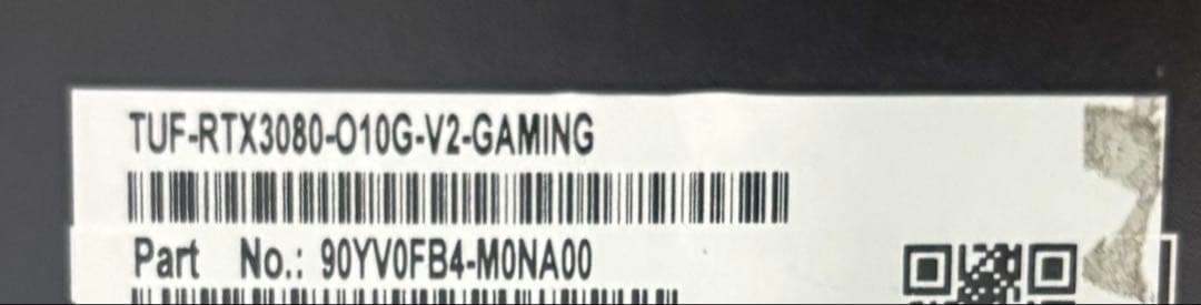 貴重です！OC版ASUS TUF GAMING RTX 3080 O10GB