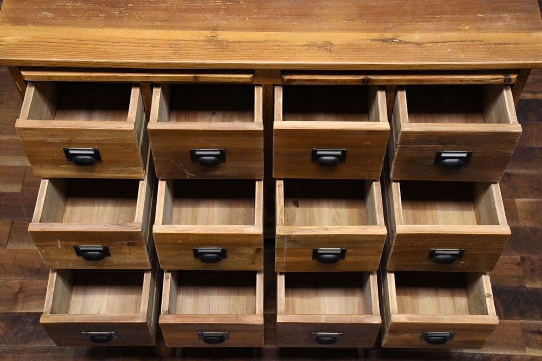 DLK108 ノットアンティークス グラム チェスト 4列3段 オールドウッド