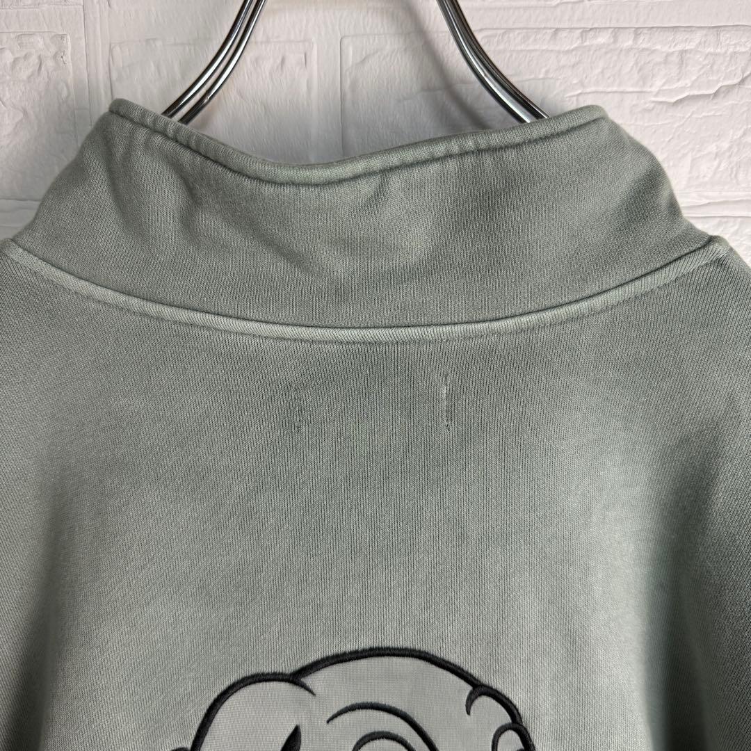 【大人気商品】 GALFY 後染め ハーフジップ スウェット トレーナー