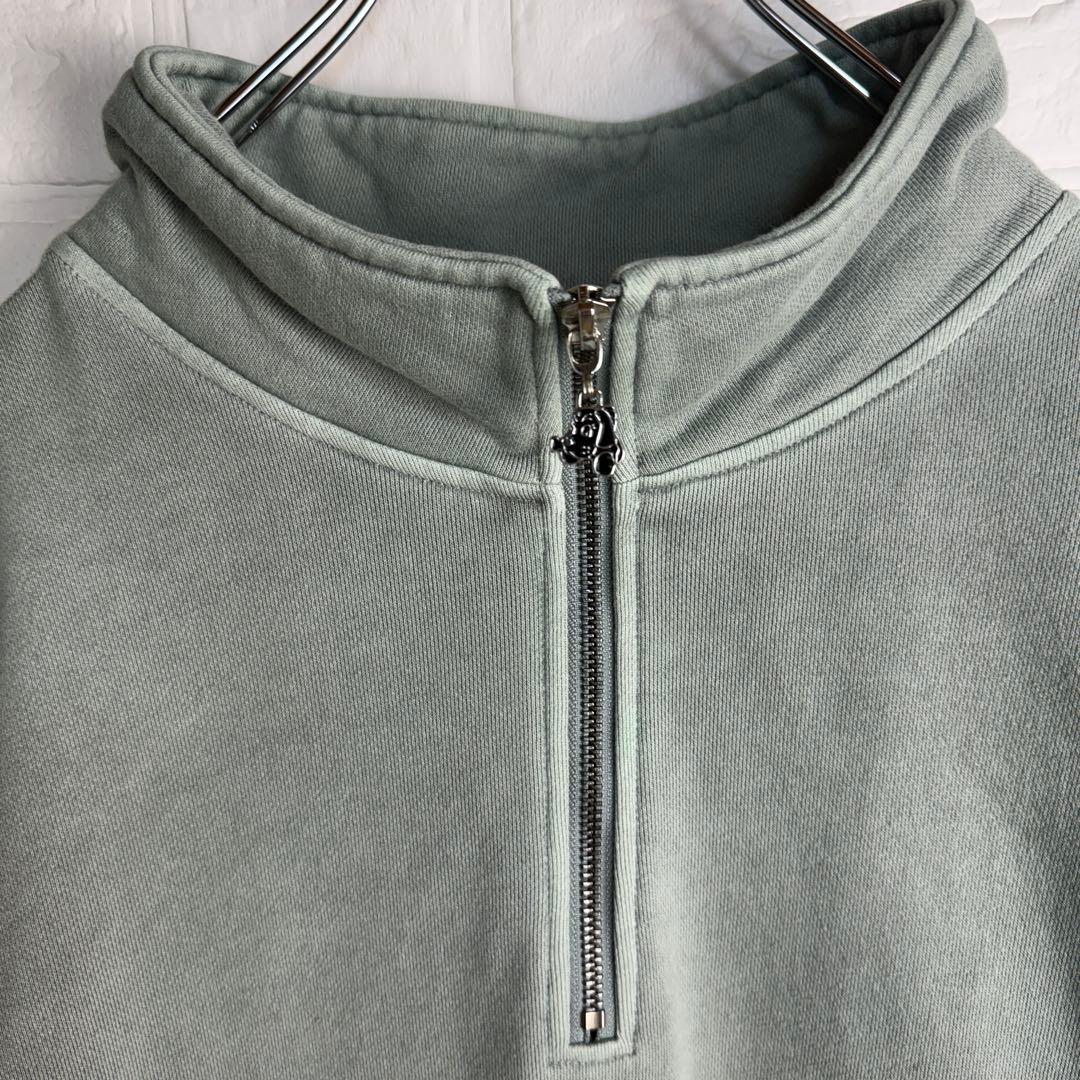 【大人気商品】 GALFY 後染め ハーフジップ スウェット トレーナー