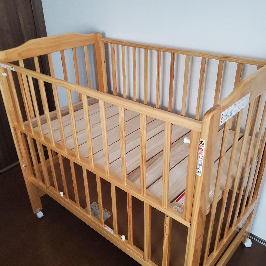 KATOJI ベビーベッド レギュラーサイズ 赤ちゃん布団&防水シーツ2枚付き