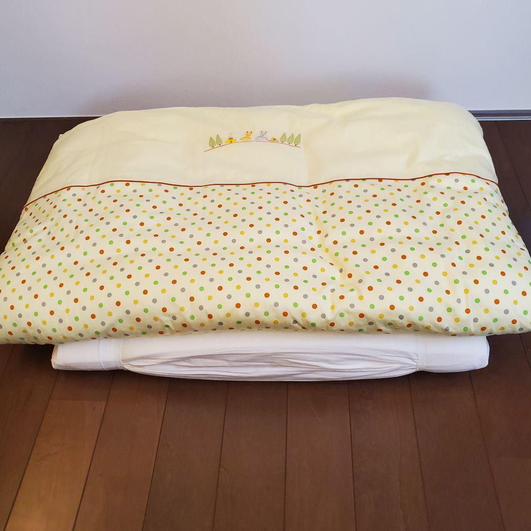 KATOJI ベビーベッド レギュラーサイズ 赤ちゃん布団&防水シーツ2枚付き