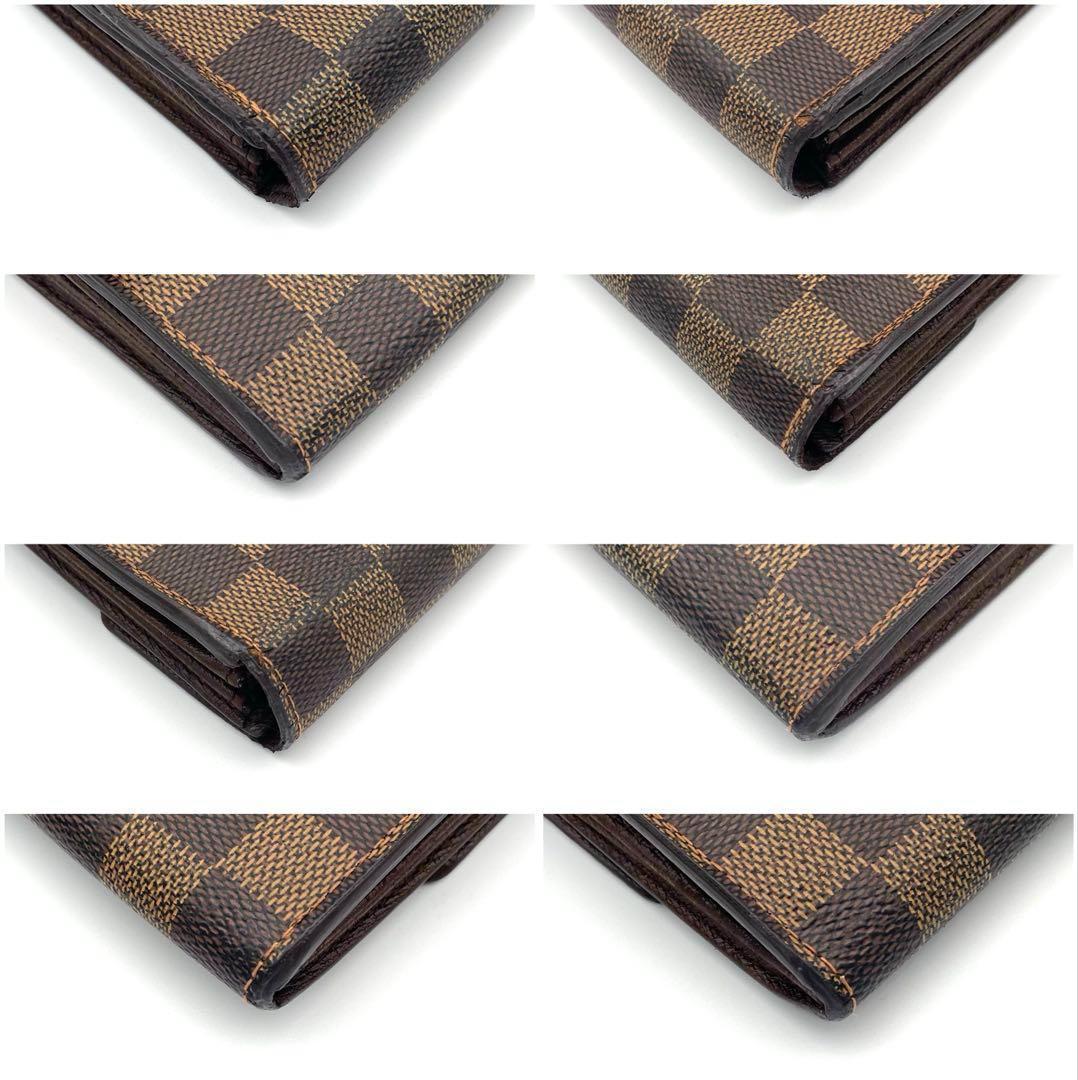 美品❣️保存袋付✨ルイヴィトン ダミエ ポルトフォイユサラ 二つ折り長財布 茶