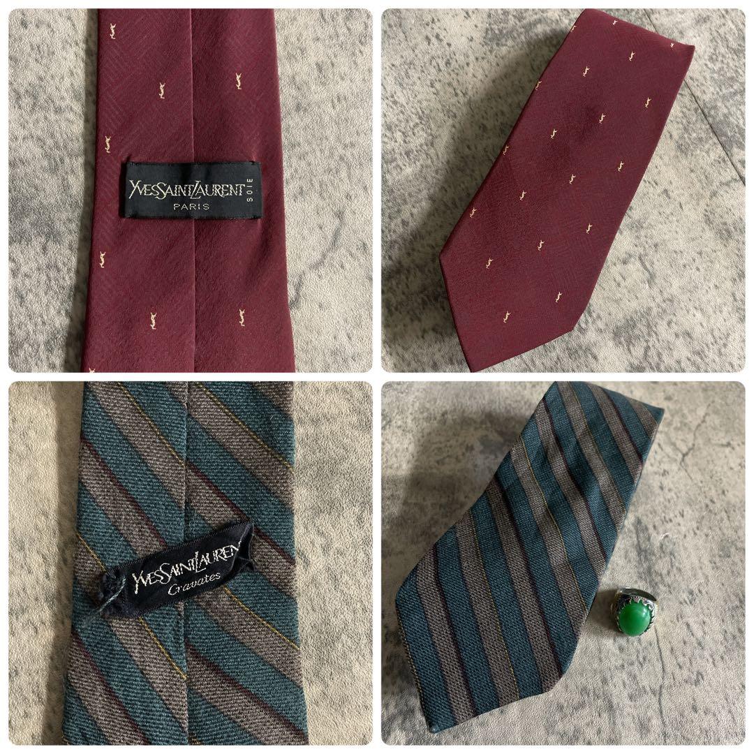 新品 希少カラー 抹茶グリーン Yves saint Laurent ネクタイ