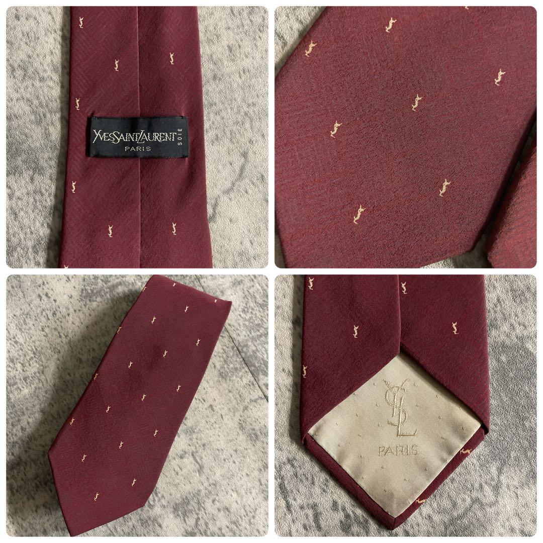 新品 希少カラー 抹茶グリーン Yves saint Laurent ネクタイ