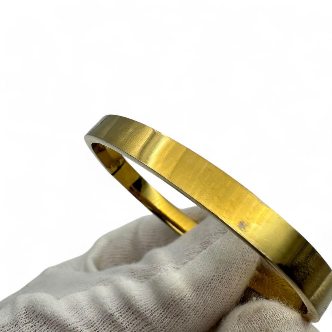 ルイヴィトン　バングル　ブレスレット　ロゴ　ゴールド金具 レザー